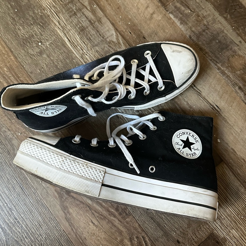 High top Platform Black Converse